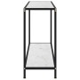 White tempered glass console table 100x35x75 cm by vidaXL, Side tables - Ref: Foro24-322837, Price: 78,77 €, Discount: %