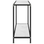 White tempered glass console table 100x35x75 cm by vidaXL, Side tables - Ref: Foro24-322837, Price: 77,66 €, Discount: %