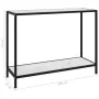 White tempered glass console table 100x35x75 cm by vidaXL, Side tables - Ref: Foro24-322837, Price: 77,66 €, Discount: %