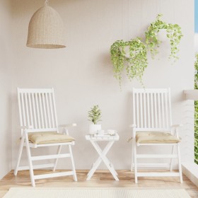 Cojines de silla de jardín 2 uds tela Oxford beige 40x40x7 cm