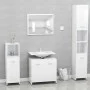 Glossy white plywood bathroom furniture set by vidaXL, Bathroom furniture - Ref: Foro24-802585, Price: 73,17 €, Discount: %