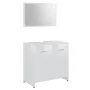 Glossy white plywood bathroom furniture set by vidaXL, Bathroom furniture - Ref: Foro24-802585, Price: 73,17 €, Discount: %