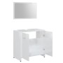 Badezimmermöbelset aus glänzend weißem Sperrholz von vidaXL, Badezimmermöbel - Ref: Foro24-802585, Preis: 72,21 €, Rabatt: %