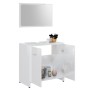 Badezimmermöbelset aus glänzend weißem Sperrholz von vidaXL, Badezimmermöbel - Ref: Foro24-802585, Preis: 72,21 €, Rabatt: %