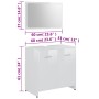 Badezimmermöbelset aus glänzend weißem Sperrholz von vidaXL, Badezimmermöbel - Ref: Foro24-802585, Preis: 72,21 €, Rabatt: %
