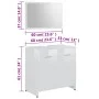 Glossy white plywood bathroom furniture set by vidaXL, Bathroom furniture - Ref: Foro24-802585, Price: 73,17 €, Discount: %