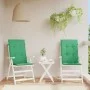 Cojín silla de jardín respaldo alto 2 uds tela verde 120x50x3cm de vidaXL, Cojines para sillas y sofás - Ref: Foro24-43185, P...
