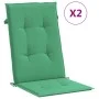 High back garden chair cushion 2 pcs green fabric 120x50x3cm by vidaXL, Cushions for chairs and sofas - Ref: Foro24-43185, Pr...