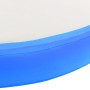 Esterilla inflable de gimnasia y bomba PVC azul 100x100x15 cm