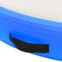 Esterilla inflable de gimnasia y bomba PVC azul 100x100x15 cm