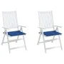 Gartenstuhlkissen, 2 Stück, blauer Oxford-Stoff, 50 x 50 x 3 cm von vidaXL, Kissen für Stühle und Sofas - Ref: Foro24-314059,...