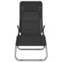 Klappliege aus 2 Stück Textilene-Stahl mit schwarzer Beschichtung von vidaXL, Liegen - Ref: Foro24-312475, Preis: 173,94 €, R...
