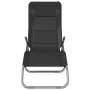 Tumbona plegable 2 uds textilene acero con recubrimiento negro de vidaXL, Tumbonas - Ref: Foro24-312475, Precio: 156,78 €, De...