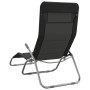 Klappliege aus 2 Stück Textilene-Stahl mit schwarzer Beschichtung von vidaXL, Liegen - Ref: Foro24-312475, Preis: 173,94 €, R...