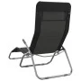 Tumbona plegable 2 uds textilene acero con recubrimiento negro de vidaXL, Tumbonas - Ref: Foro24-312475, Precio: 156,78 €, De...