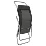 Folding lounger 2 pcs textilene steel with black coating by vidaXL, Loungers - Ref: Foro24-312475, Price: 173,48 €, Discount: %