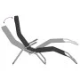 Tumbona plegable 2 uds textilene acero con recubrimiento negro de vidaXL, Tumbonas - Ref: Foro24-312475, Precio: 156,78 €, De...