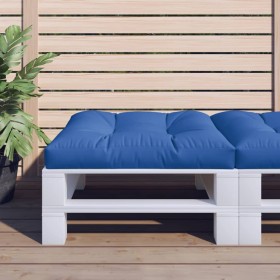 Cojín para sofá de palets de tela azul 70x70x12 cm
