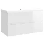 Glossy white engineered wood cabinet with sink by vidaXL, bathroom vanities - Ref: Foro24-3071555, Price: 207,33 €, Discount: %