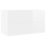 Glossy white engineered wood cabinet with sink by vidaXL, bathroom vanities - Ref: Foro24-3071555, Price: 215,91 €, Discount: %