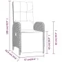 Verstellbare Gartenstühle 2 Stk. mit synthetischem Rattan Tisch grau von vidaXL, Gartenstühle - Ref: Foro24-319909, Preis: 28...