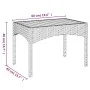 2 Stück verstellbare Gartenstühle mit schwarzem synthetischem Rattantisch von vidaXL, Gartenstühle - Ref: Foro24-319910, Prei...