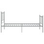 Estructura de cama sin colchón metal gris 100x200 cm
