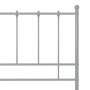 Estructura de cama sin colchón metal gris 100x200 cm
