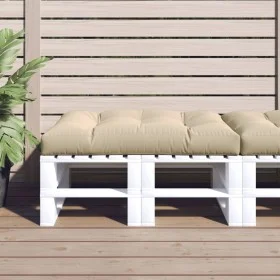 Cojín para sofá de palets de tela beige 120x80x12 cm by vidaXL, Cushions for chairs and sofas - Ref: Foro24-314415, Price: 52...