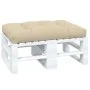 Cojín para sofá de palets de tela beige 120x80x12 cm by vidaXL, Cushions for chairs and sofas - Ref: Foro24-314415, Price: 52...