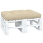 Cojín para sofá de palets de tela beige 120x80x12 cm by vidaXL, Cushions for chairs and sofas - Ref: Foro24-314415, Price: 61...