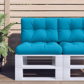 Cojín para sofá de palets de tela azul 60x40x12 cm