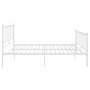 Estructura de cama sin colchón metal blanco 140x200 cm