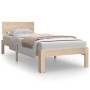 Solid wood bed frame 75x190 cm by vidaXL, Beds and slatted bases - Ref: Foro24-810455, Price: 80,73 €, Discount: %