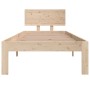 Solid wood bed frame 75x190 cm by vidaXL, Beds and slatted bases - Ref: Foro24-810455, Price: 80,73 €, Discount: %