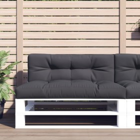 Cojín para sofá de palets de tela gris antracita 120x40x12 cm