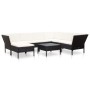 8-teiliges Gartenmöbel-Set und schwarze synthetische Rattankissen von vidaXL, Gartensets - Ref: Foro24-48952, Preis: 641,18 €...