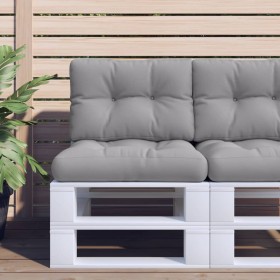 Cojín para sofá de palets tela gris 50x40x12 cm