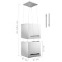 Hanging touch LCD stainless steel extractor hood 37 cm by vidaXL, Extractors - Ref: Foro24-51019, Price: 204,05 €, Discount: %