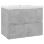 Betongrauer Holzwerkstoffschrank mit Waschbecken von vidaXL, Badezimmerwaschtische - Ref: Foro24-3071544, Preis: 153,88 €, Ra...