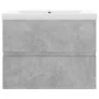 Concrete gray engineered wood cabinet with sink by vidaXL, bathroom vanities - Ref: Foro24-3071544, Price: 153,04 €, Discount: %