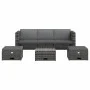4-teiliges Gartenmöbel-Set und graue synthetische Rattankissen von vidaXL, Gartensets - Ref: Foro24-48145, Preis: 512,85 €, R...