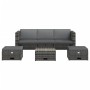 4-teiliges Gartenmöbel-Set und graue synthetische Rattankissen von vidaXL, Gartensets - Ref: Foro24-48145, Preis: 470,02 €, R...