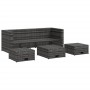 4-teiliges Gartenmöbel-Set und graue synthetische Rattankissen von vidaXL, Gartensets - Ref: Foro24-48145, Preis: 470,02 €, R...