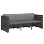 4-teiliges Gartenmöbel-Set und graue synthetische Rattankissen von vidaXL, Gartensets - Ref: Foro24-48145, Preis: 512,85 €, R...