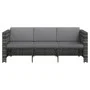 4-teiliges Gartenmöbel-Set und graue synthetische Rattankissen von vidaXL, Gartensets - Ref: Foro24-48145, Preis: 512,85 €, R...