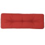 Cojín para sofá de palets de tela rojo 120x40x12 cm