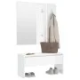 Set Flurmöbel Sperrholz glänzend weiß von vidaXL, Bänke für Hallen und Lager - Ref: Foro24-808789, Preis: 80,19 €, Rabatt: %