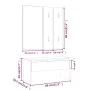 Set Flurmöbel Sperrholz glänzend weiß von vidaXL, Bänke für Hallen und Lager - Ref: Foro24-808789, Preis: 80,19 €, Rabatt: %