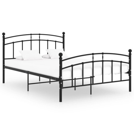 Estructura de cama sin colchón metal negro 200x200 cm en Camas y somieres | Comprar online en Foro24